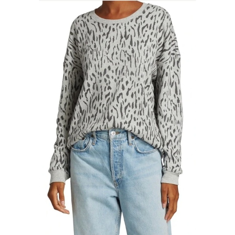 EUC Rails Marlo Gray Abstract Cheetah Side Zippers Ultra-soft Cotton Modal SMALL